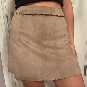 Altar’d State tan mini skirt XS